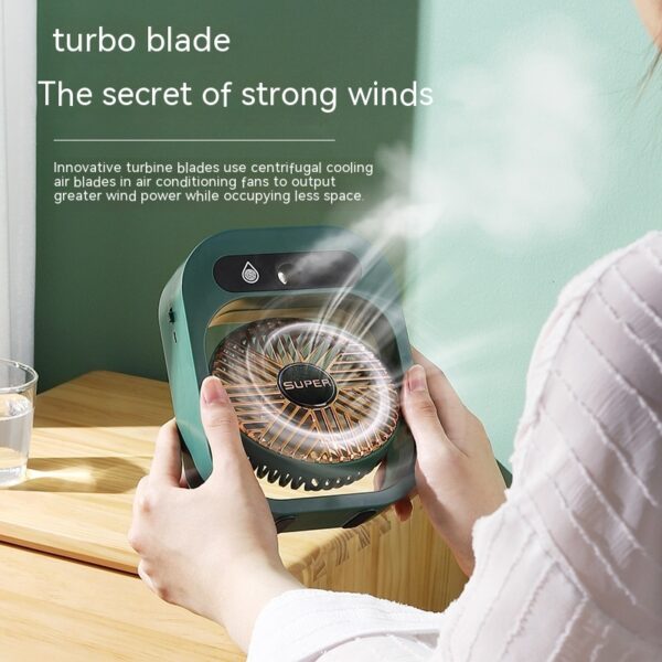 Air Conditioning Fan Desk Misting Fan Air Cooler Cooling USB Rechargeable - Image 8