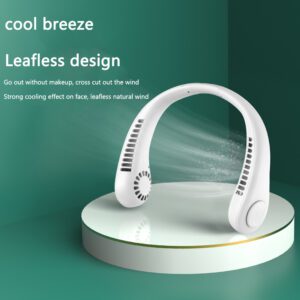 Hanging Neck Fan Portable Cooling Fan USB Leafless 360 Degree Neckband Fan