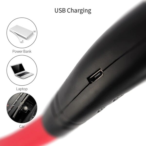 Mini Portable Hanging Neckband Fan USB Rechargeable Double Fans Air - Image 2