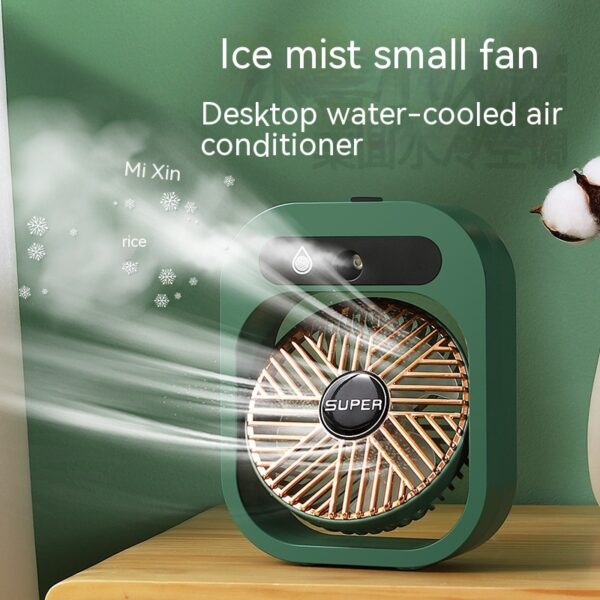 Air Conditioning Fan Desk Misting Fan Air Cooler Cooling USB Rechargeable - Image 4