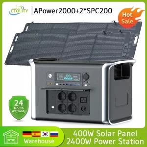 Camping Portable Power Station Solar Generator 1000W 2000W Lifepo4 Battery 220V AC Outlets Power Flexible Solar Panel Equipment - AliExpress 44