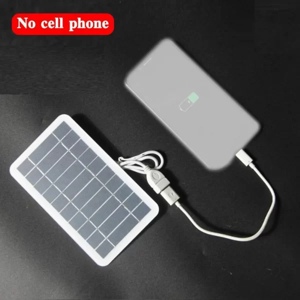 Portable Solar Panel 5V 2W Solar Plate with USB Safe Charge Stabilize