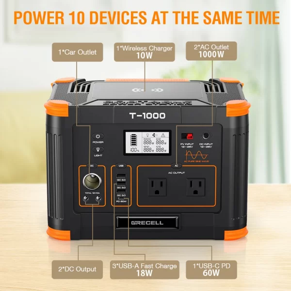 Portable Station Power Bank 1000W - Image 2