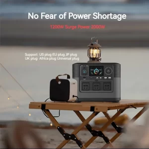 1200w Lithium lifepo4 No gasoline No noise Campers RVs Solar Generator Handybrite AC Charge To Battery Portable Power Station