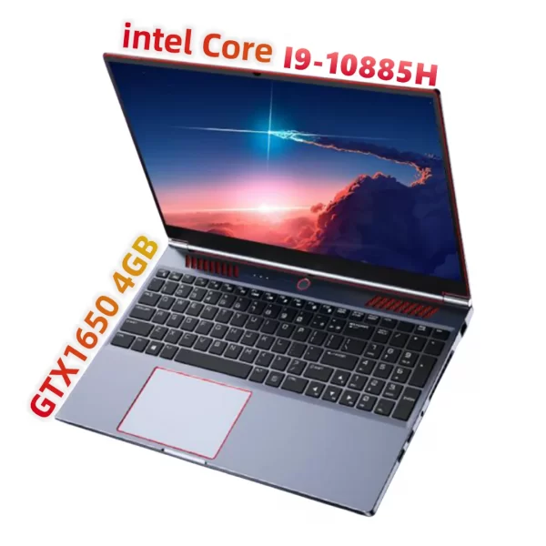 2024 16 inch Oem LOGO Intel Core i9 10885H i9 10th gen GTX1650 Graphics Card NVIDIA DDR4 16GB/32GB Video Editing Gaming Laptop