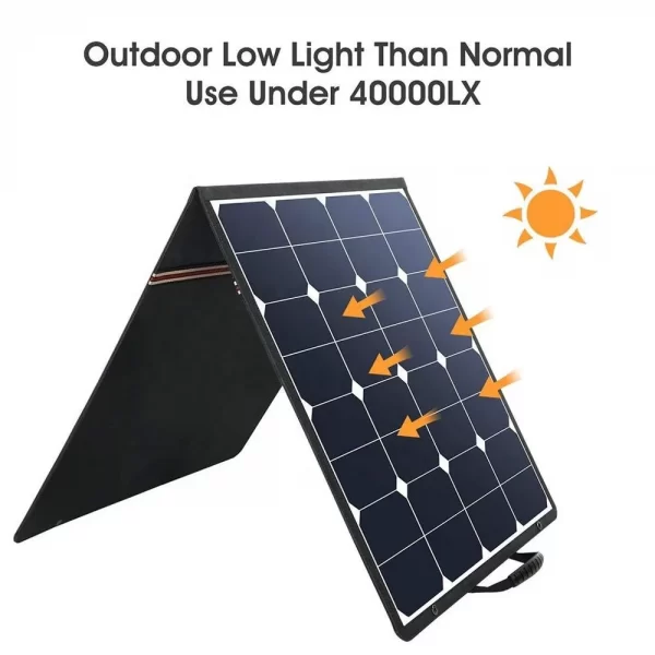 60W 18V Portable Solar Panel Foldable Solar Charger Monocrystalline Silicon Solar Energy Panels for Camping