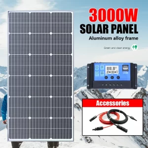 Panneau Solaire en Verre Rigide, 3000W, 18V, MonocBN, Charge Haute Efficacité, Cellules Solaires Extérieures pour la Maison, le Camping - AliExpress 44