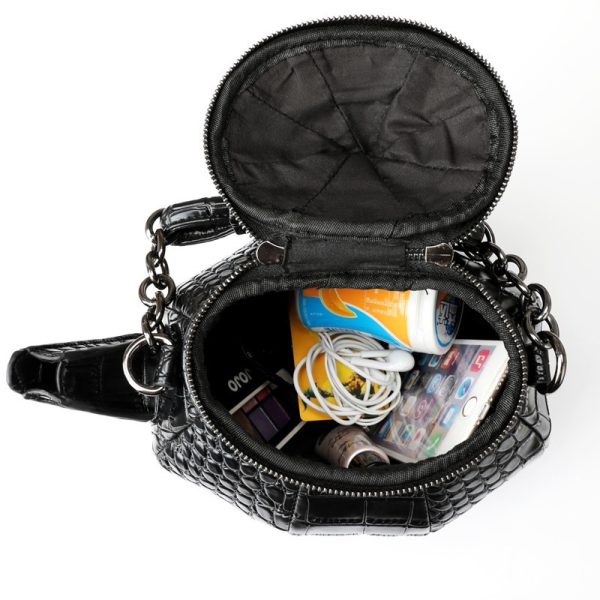 Portable kettle pu female bag Style: women's shoulder bag Fabric texture: PU Lining texture: polyester Bag shape: kettle type Luggage trend style: