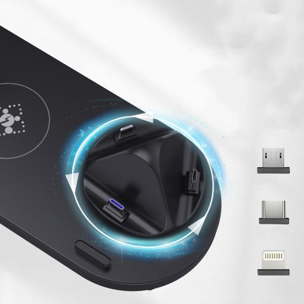 Plastic 3 In 1 Wireless Charger Stand Fast – Image 5